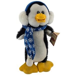 PBC Jumping Penguins "Sleigh Ride"‎ Musical Plush 15" New w/ Imperfections